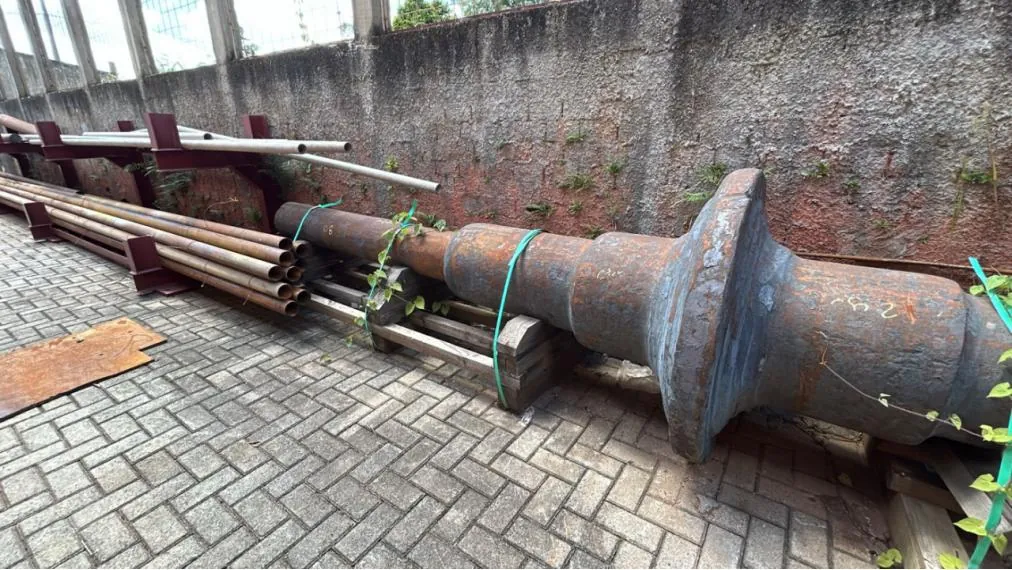 Eixo de Aço Forjado SAE 1045 - Normalizado - Usinagem Pesada – Comprimento 5,5 Metros (4.632 KG)