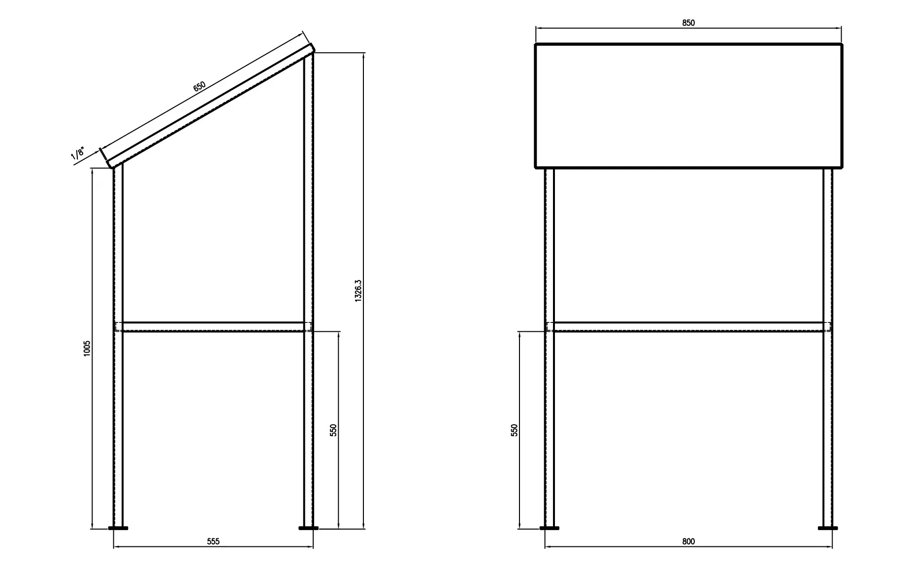 Porta Desenhos Técnico A1 De Bancada Industrial - Unidade
